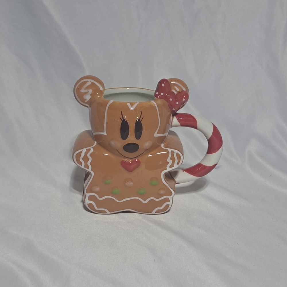 Disney MINNIE Mouse Christmas Gingerbread Ceramic Mug ~‎ New